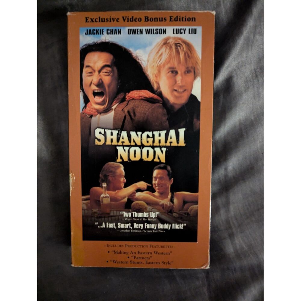 Shanghai Noon (2000) VHS Jackie Chan Owen Wilson Lucy Liu Exclusive Bonus Ed
